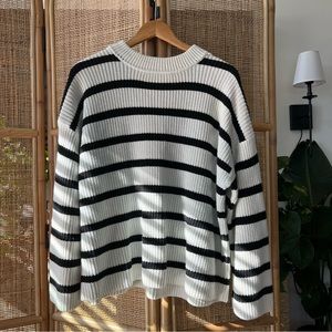 HM Oversized Striped Knit Sweater